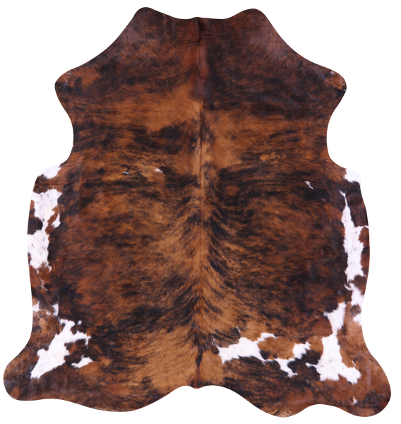 Brindle Natural Cowhide Rug - Large 6'9"H x 6'3"W