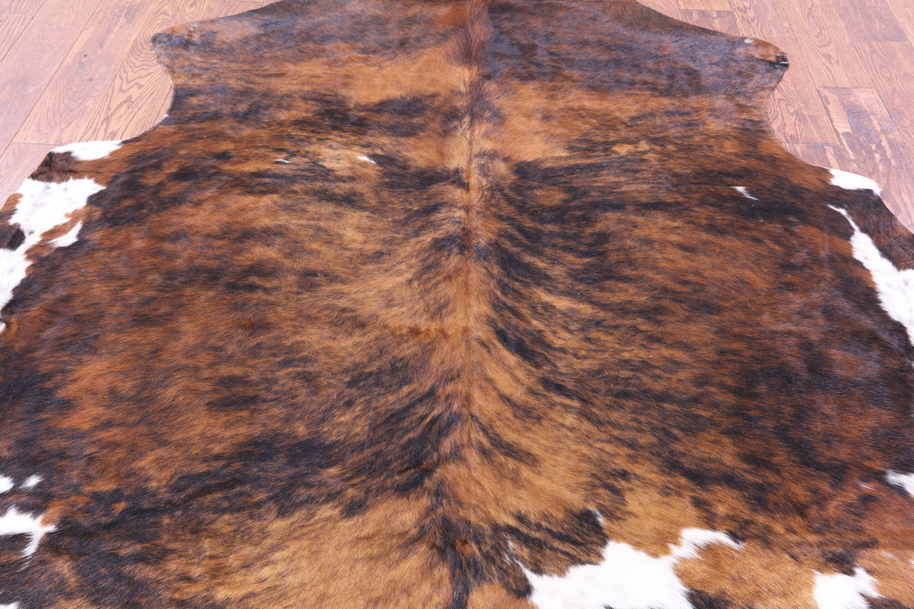 Brindle Natural Cowhide Rug - Large 6'9"H x 6'3"W