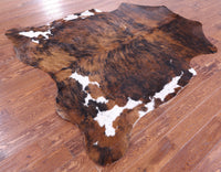 Thumbnail for Brindle Natural Cowhide Rug - Large 6'9