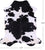 Black & White Natural Cowhide Rug - Medium 6'2"H x 5'7"W