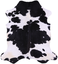 Thumbnail for Black & White Natural Cowhide Rug - Medium 6'2