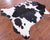 Black & White Natural Cowhide Rug - Medium 6'2"H x 5'7"W