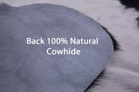 Thumbnail for Black & White Natural Cowhide Rug - Medium 6'2