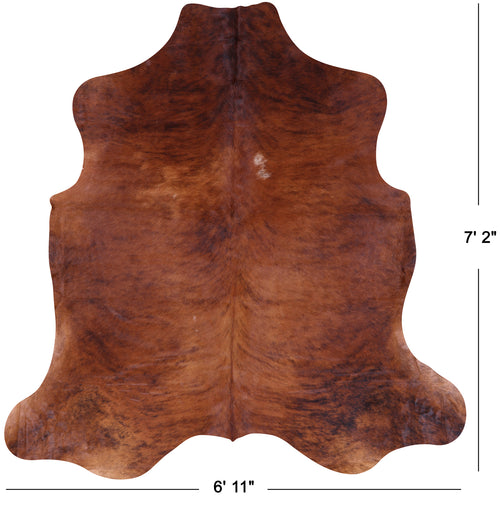 Brown Natural Cowhide Rug - X-Large 7'2
