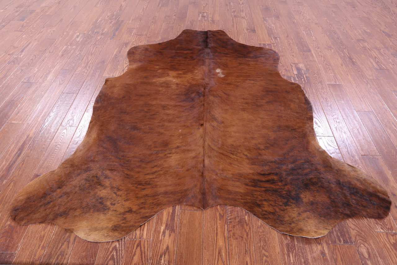 Brown Natural Cowhide Rug - X-Large 7'2"H x 6'11"W