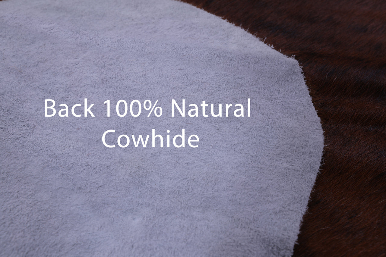 Brown Natural Cowhide Rug - X-Large 7'2"H x 6'11"W