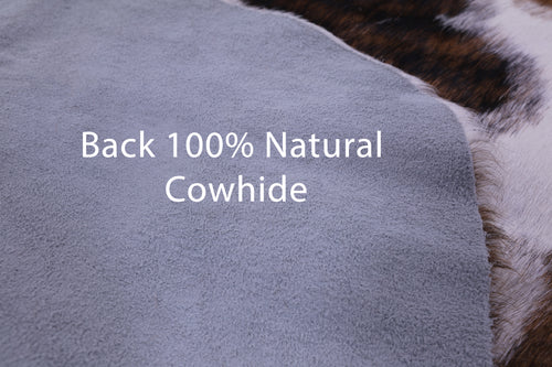Brindle Brown & White Natural Cowhide Rug - X-Large 7'5