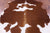 Brown & White Natural Cowhide Rug - Medium 6'0"H x 5'0"W