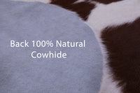 Thumbnail for Brown & White Natural Cowhide Rug - Medium 6'0