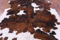 Thumbnail for Tricolor Natural Cowhide Rug - Medium 6'2