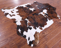 Thumbnail for Tricolor Natural Cowhide Rug - Medium 6'2