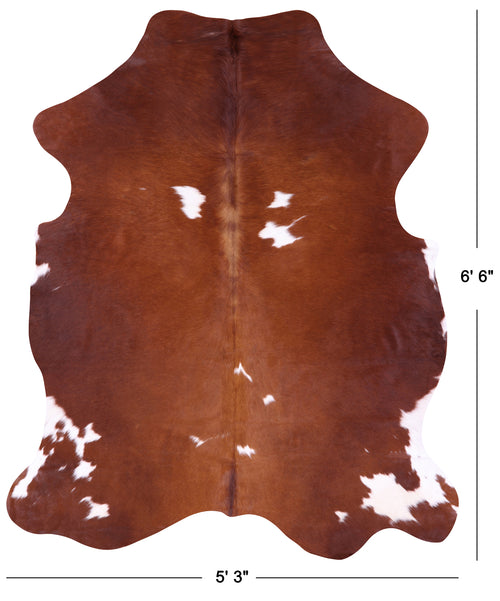 Brown Natural Cowhide Rug - Large 6'6