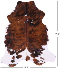 Thumbnail for Brindle Natural Cowhide Rug - X-Large 7'3