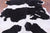 Black & White Natural Cowhide Rug - Medium 6'1"H x 5'6"W