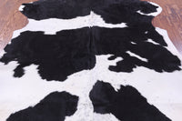 Thumbnail for Black & White Natural Cowhide Rug - Medium 6'1