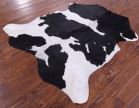 Thumbnail for Black & White Natural Cowhide Rug - Medium 6'1