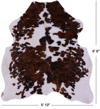 Thumbnail for Tricolor Natural Cowhide Rug - Large 6'6