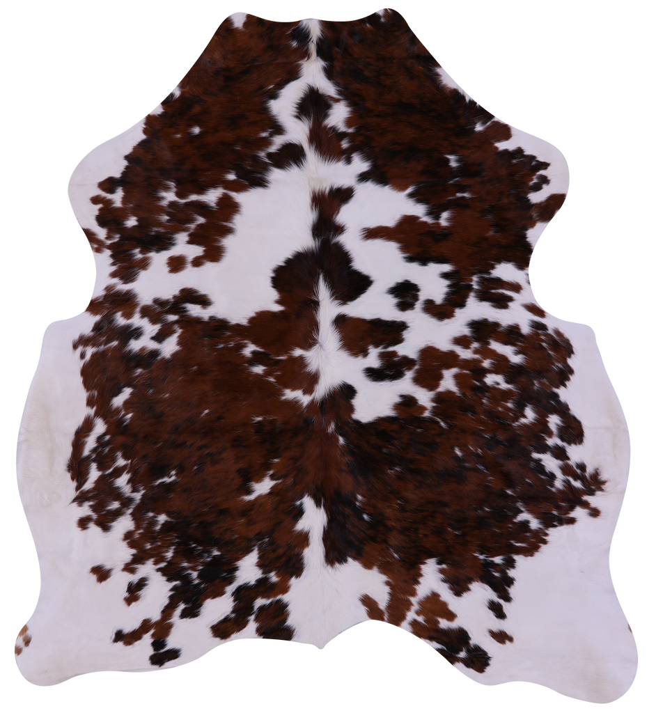 Tricolor Natural Cowhide Rug - Large 6'6"H x 5'10"W