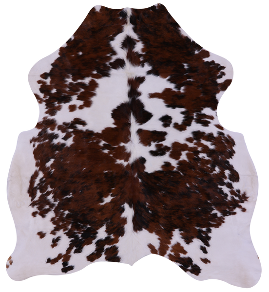 Tricolor Natural Cowhide Rug - Large 6'6"H x 5'10"W