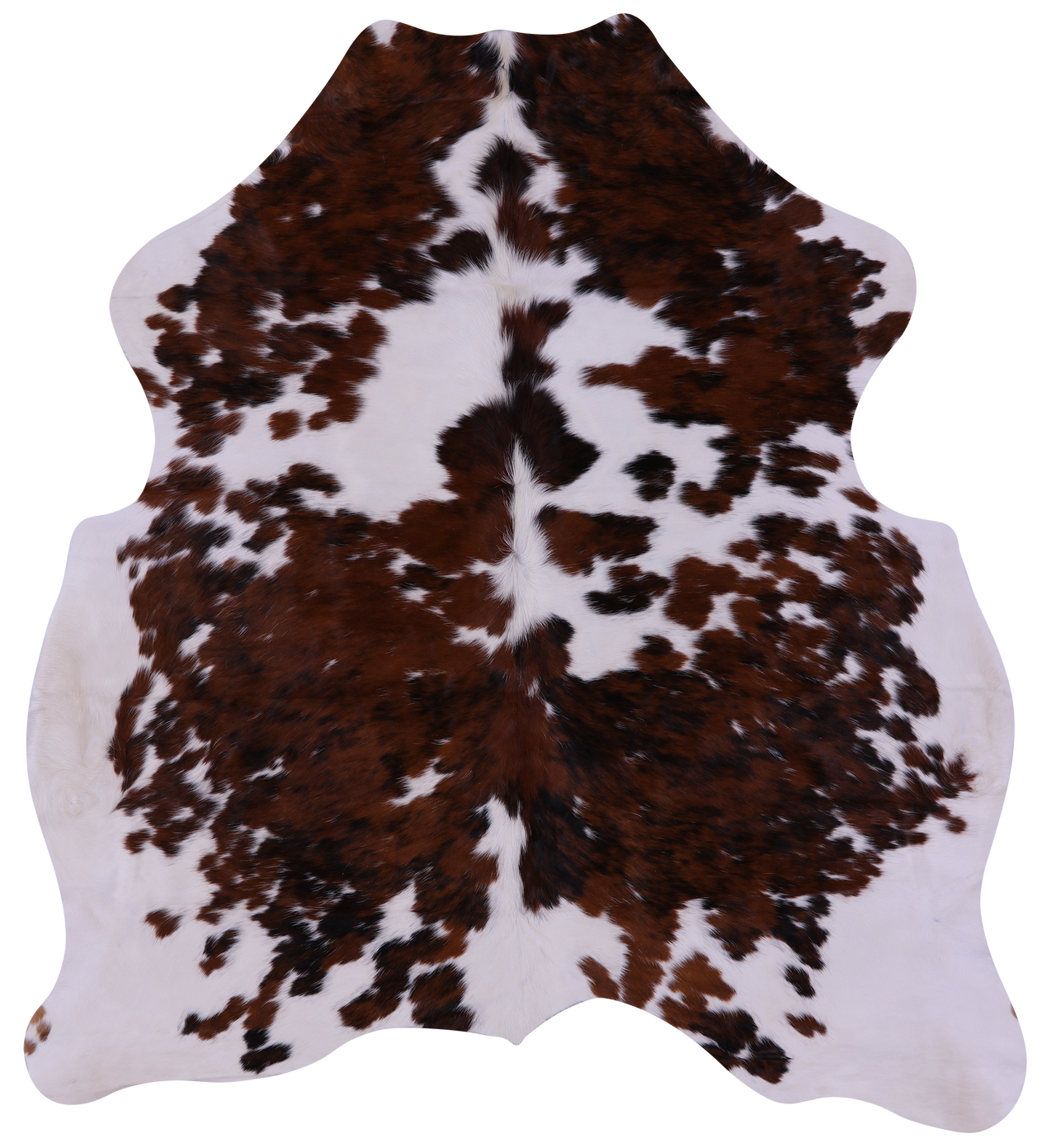 Tricolor Natural Cowhide Rug - Large 6'6"H x 5'10"W