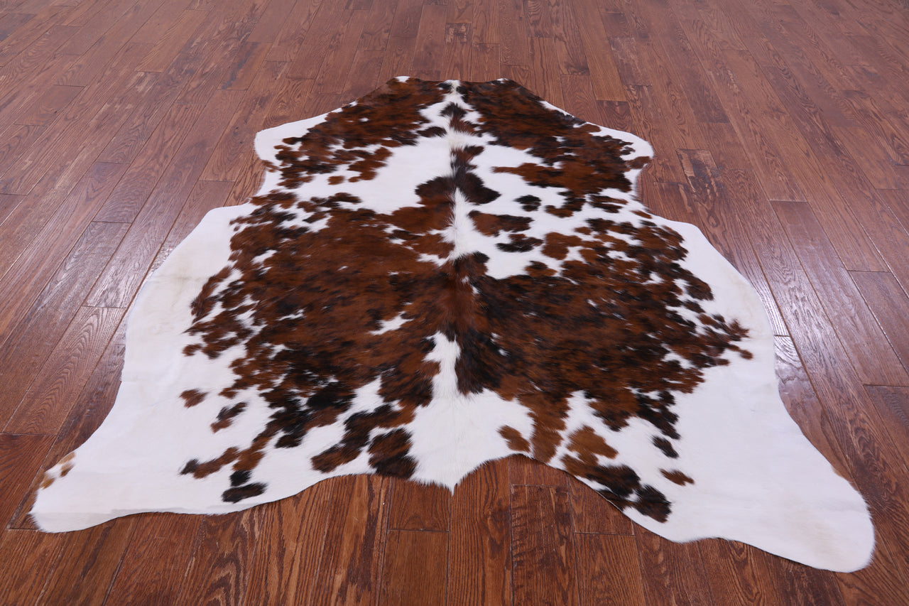 Tricolor Natural Cowhide Rug - Large 6'6"H x 5'10"W