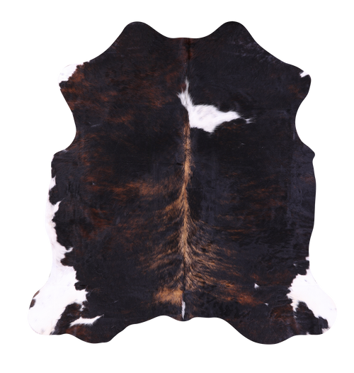 Dark Brindle Natural Cowhide Rug - Medium 6' 2
