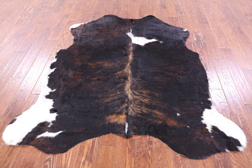 Dark Brindle Natural Cowhide Rug - Medium 6' 2