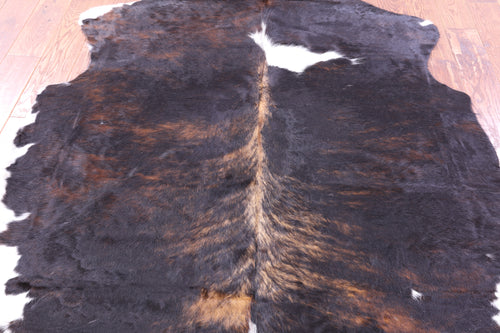 Dark Brindle Natural Cowhide Rug - Medium 6' 2