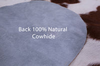 Thumbnail for Brown & White Natural Cowhide Rug - X-Large 7'6