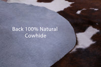 Thumbnail for Brown & White Natural Cowhide Rug - Large 6'8