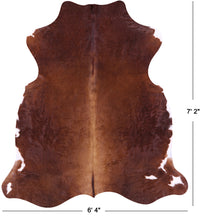 Thumbnail for Brown Natural Cowhide Rug - X-Large 7'2