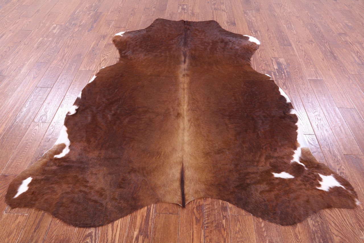 Brown Natural Cowhide Rug - X-Large 7'2"H x 6'4"W