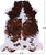 Tricolor Natural Cowhide Rug - X-Large 7'0"H x 5'8"W