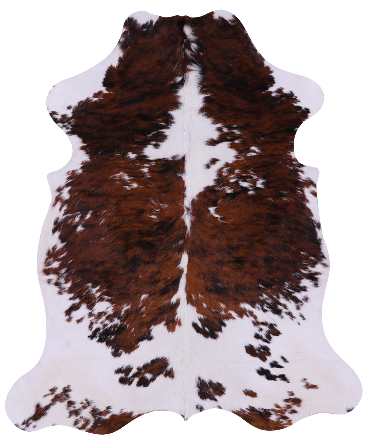 Tricolor Natural Cowhide Rug - X-Large 7'0"H x 5'8"W