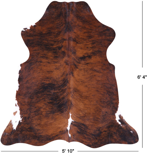Brindle Natural Cowhide Rug - Large 6'4