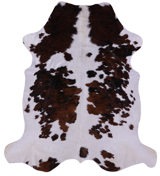 Tricolor Natural Cowhide Rug - X-Large 7'7"H x 6'8"W