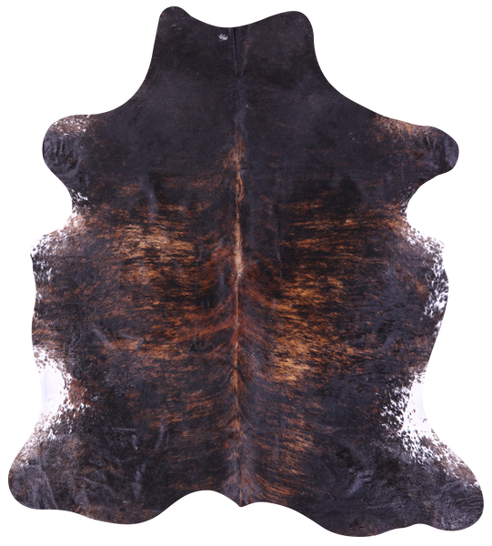 Brindle Salt & Pepper Natural Cowhide Rug - X-Large 7'7"H x 6'10"W