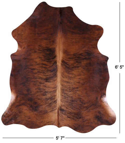 Brindle Natural Cowhide Rug - Large 6'5