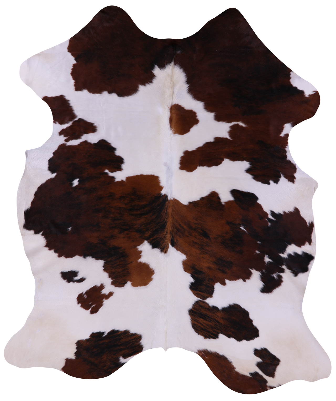 Tricolor Natural Cowhide Rug - XLarge 7'2"H x 6'0"W