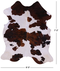 Thumbnail for Tricolor Natural Cowhide Rug - XLarge 7'2