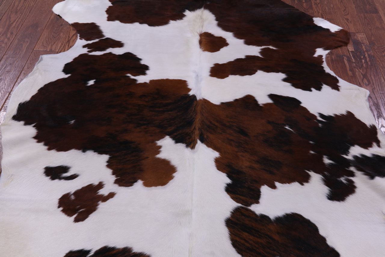 Tricolor Natural Cowhide Rug - XLarge 7'2"H x 6'0"W