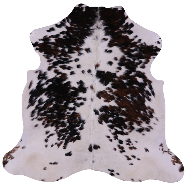 Salt & Pepper Natural Brown Cowhide Rug - Medium 6'2"H x 6'0"W