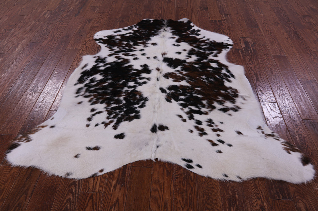 Salt & Pepper Natural Brown Cowhide Rug - Medium 6'2"H x 6'0"W