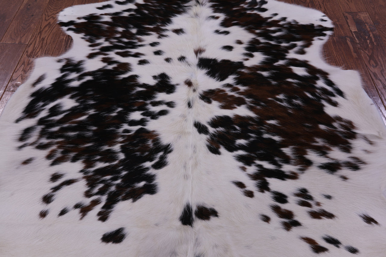 Salt & Pepper Natural Brown Cowhide Rug - Medium 6'2"H x 6'0"W
