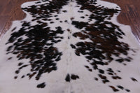 Thumbnail for Salt & Pepper Natural Brown Cowhide Rug - Medium 6'2