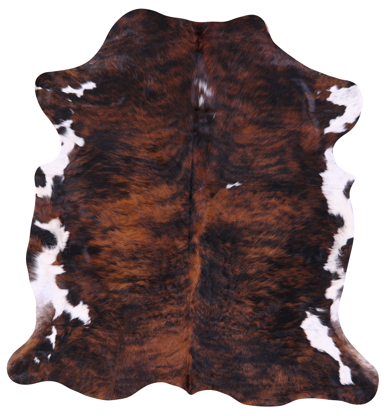 Tricolor Natural Cowhide Rug - Large 6'11"H x 6'4"W