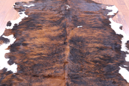 Tricolor Natural Cowhide Rug - Large 6'11