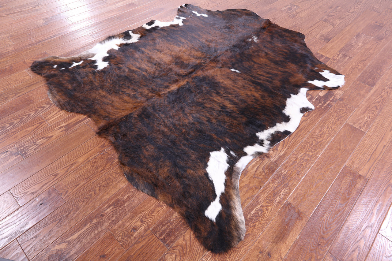 Tricolor Natural Cowhide Rug - Large 6'11"H x 6'4"W