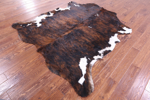 Tricolor Natural Cowhide Rug - Large 6'11