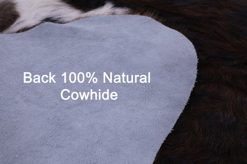 Tricolor Natural Cowhide Rug - Large 6'11